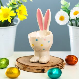 Pink Bunny Spotty Egg Cup