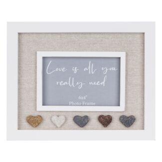 Heart Pebbles 6x4 Photo Frame