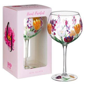 Hand Painted Honeysuckle Gin Glass