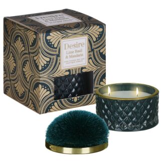 Lime, Basil & Mandarin Pompom Candle