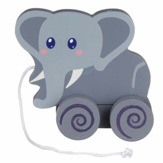 Let’s Learn Pull Along Elephant Wooden Toy