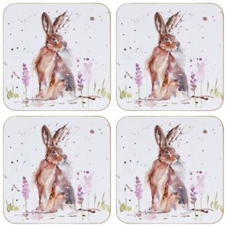 Country Life Set Of 4 Hare Coasters