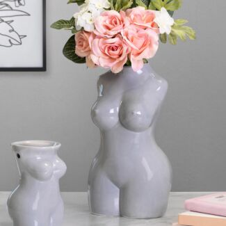 Grey Body Torso Vase