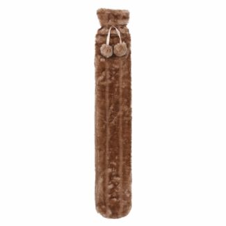 Cozy Long Brown Hot Water Bottle