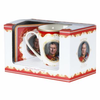 His Majesty King Charles III Boxed Mug & Coaster Set