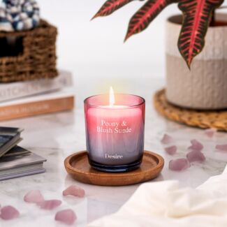 Peony & Blush Suede Candle