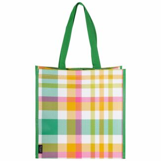 Garden Plaid Grocery Tote