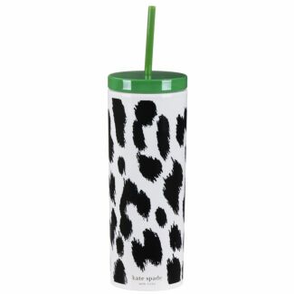 Modern Leopard Acrylic Tumbler with Straw