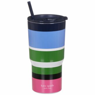 Sunny Day Stripe Stainless Steel Tumbler with Straw