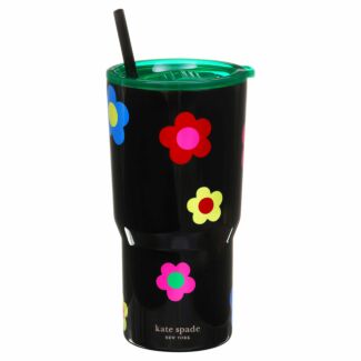 Gingham Garden Stainless Steel Tumbler With Straw