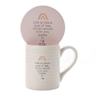 Love Life Mug & Coaster Set – Life Is Like Tea