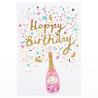 ‘Pop The Bubbles’ Birthday Card