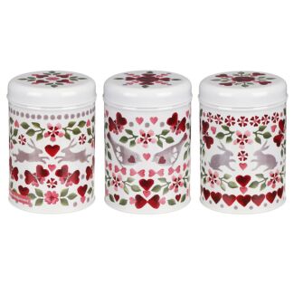 Lovebirds Set of Three Round Caddies