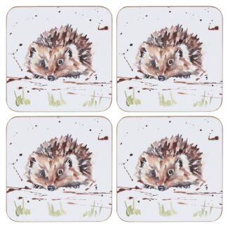 Country Life Set Of 4 Hedgehog Coasters