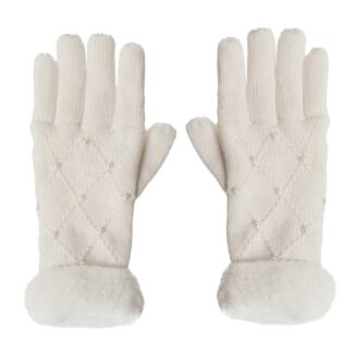 Cozy Cream Pearl Women's Gloves