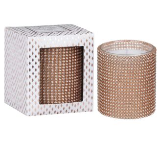 Rose Gold Diamante Nectarine Blossom & Honey Soy Candle