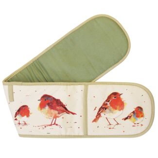 Winter Robins Double Oven Glove