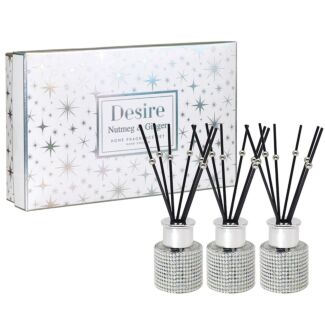 Nutmeg & Ginger Trio Of 50ml Diffusers Set