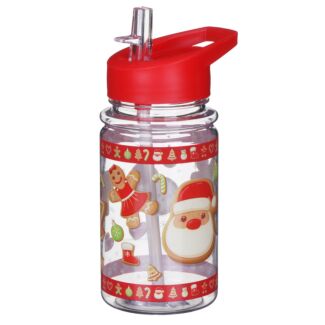 Christmas Gingerbread Bottle with Straw