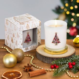 White Christmas Tree White Moss & Snowdrop Soy Wax Candle