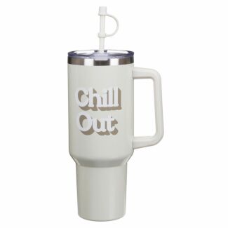 Chill Out Cream 1200ml Travel Tumbler with Straw