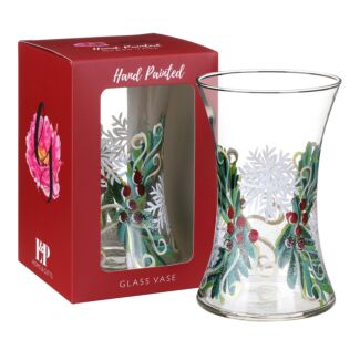 Hand Painted Snowflake Vase