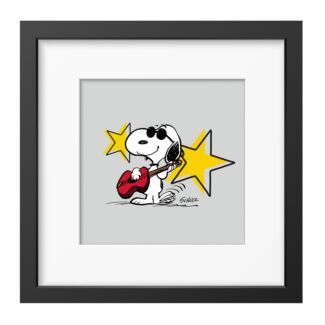 Peanuts Rock Star Snoopy Square Framed Art Print