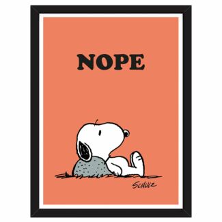 Peanuts Nope Snoopy A3 Framed Art Print