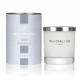 Oud & Black Cherry 230g Luxury Glass Soy Candle