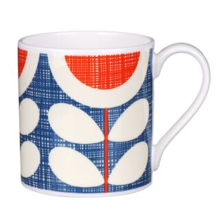 Blue Scribble Sunflower Large Mug
