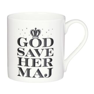 ‘God Save Her Maj’ Large Platinum Jubilee Mug