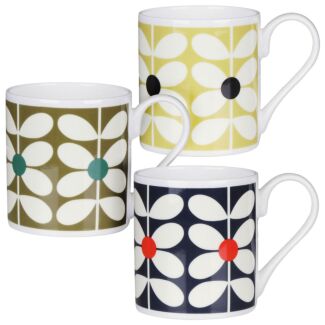 Set of 3 60's Stem Large Mugs