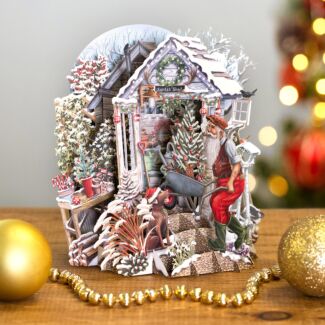 Santa’s Shed 3D Christmas Card