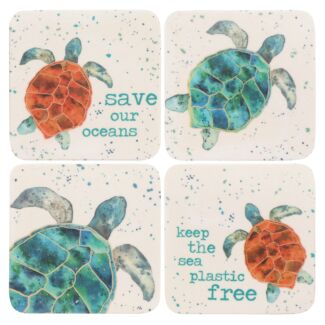 Turtle Bamboo Set of 4 Coasters