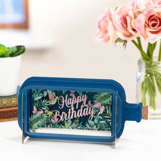 Happy Birthday Butterfly Message In A Bottle Card