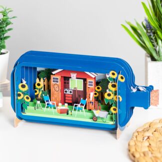 Garden Shed Message In A Bottle Card