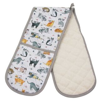 Curious Cats 100% Recycled Cotton Double Oven Glove