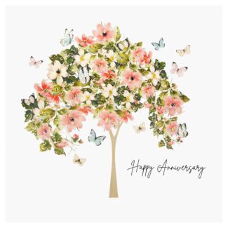 Glitter Tree Luxury Anniversary Card