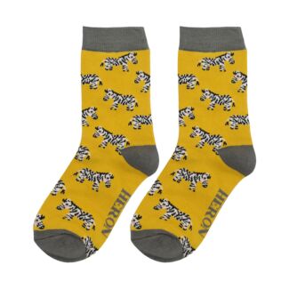 Yellow Zebra Boys Bamboo Socks
