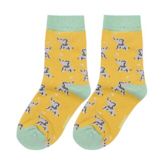 Yellow Elephant Girls Bamboo Socks