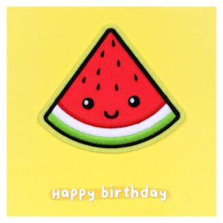 Moji Molly Watermelon Birthday Card with Peel Off Patch