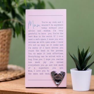 Moments Standing Plaque – Mum