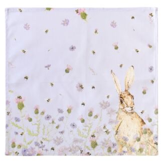 Hare & Wildflower Set of 4 Fabric Napkins