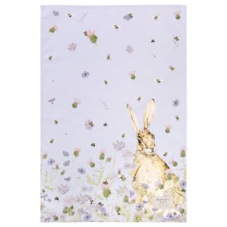 Hare & Wildflower Tea Towel
