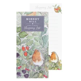 Robin In Hedgerow Magnetic Shopping List Pad