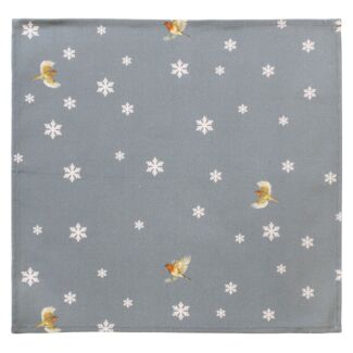 Winter Fir & Stag Set of 4 Fabric Napkins