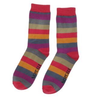 Dark Thick Stripe Men’s Bamboo Socks