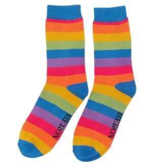 Rainbow Thick Stripe Men’s Bamboo Socks