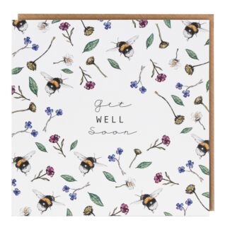 Bumblebees White ‘Get Well Soon’ Card