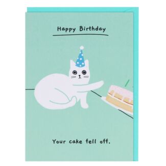 Ken the Cat ‘Cake Fell Off’ Birthday Card